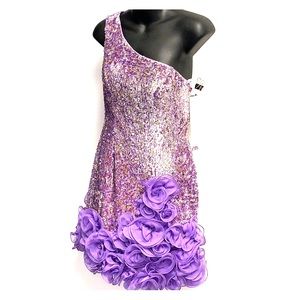 Sequin purple dress